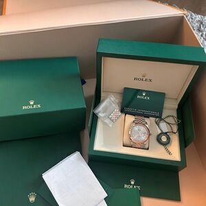Rolex Datejust 41mm 126331 Jubilee 18K Rose Gold /SS Diamond Dial BNIB